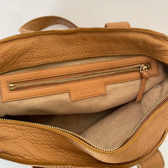 Bottega Veneta Cervo Butterscotch Brown Shoulder Hand Bag Vintage Boston - Picture 13 of 16